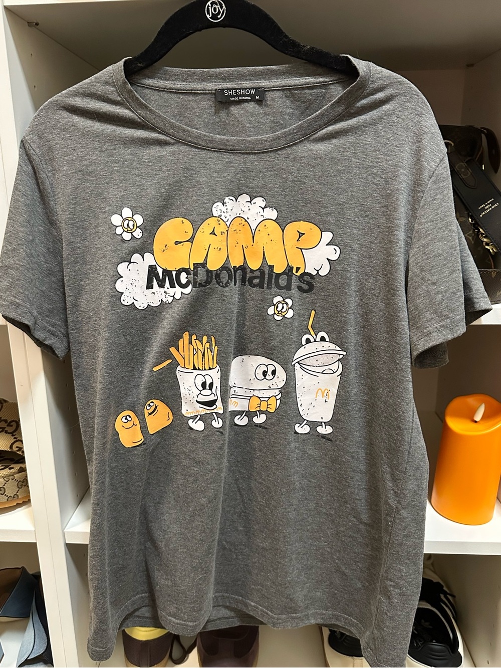 NWOT SheShow Camp McDonald’s tee size M